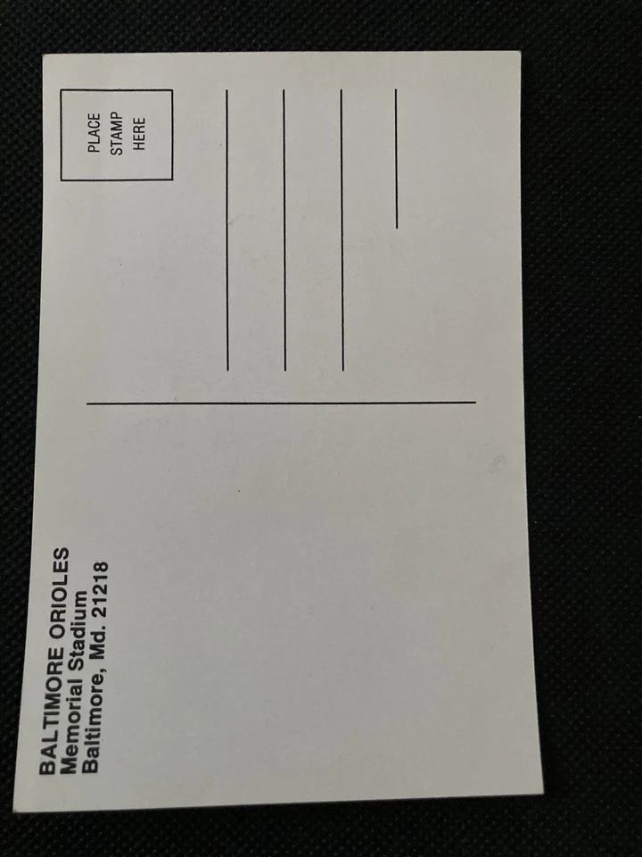 Autographed 1981 Eddie Murray Baltimore Orioles Official Team Postcard Mint Rare - Image 2 of 4