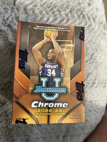 Topps 2022-23 Bowman University Chrome Basketball Blaster Box - 7 Packs