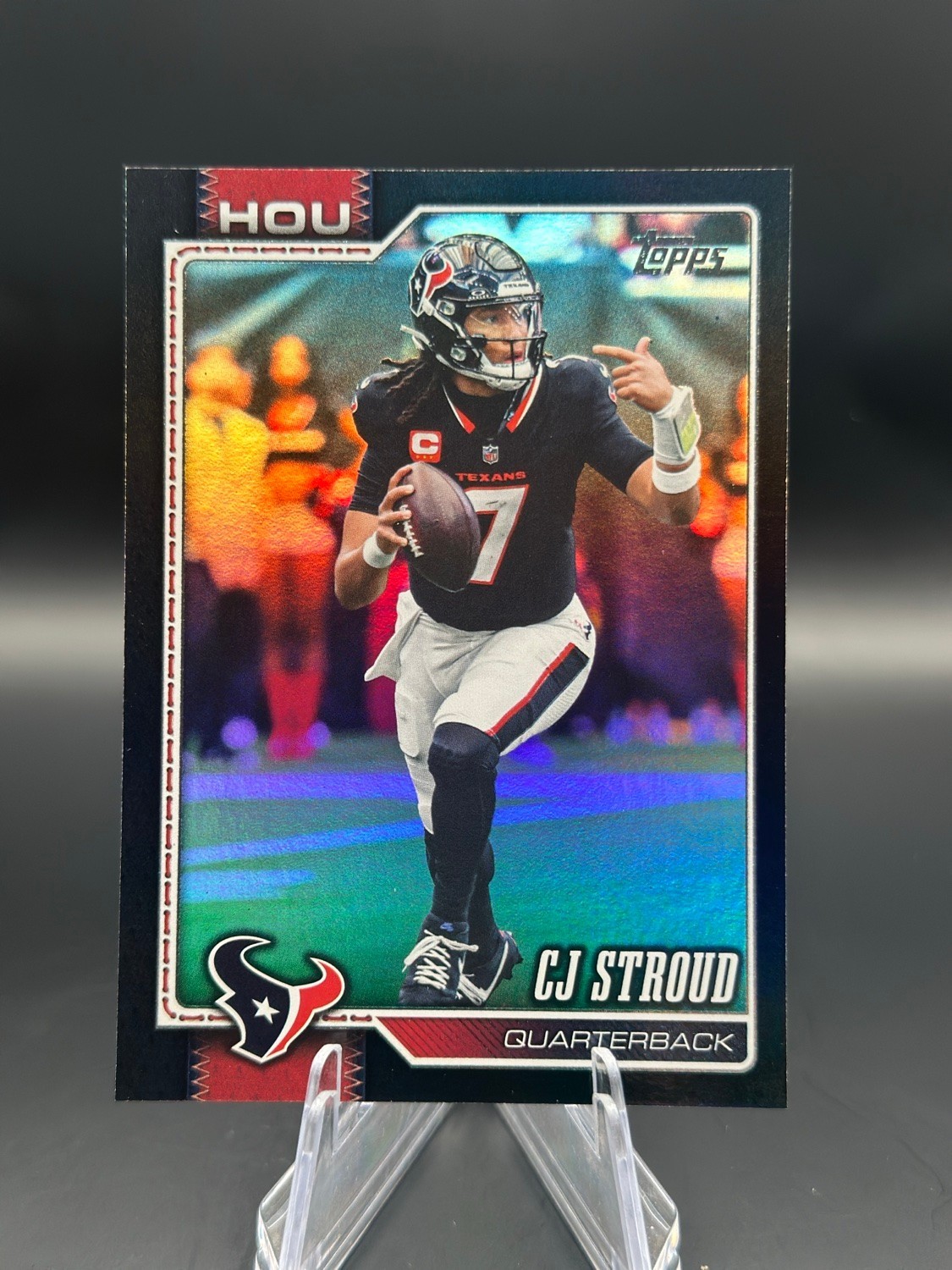 2026 Topps Flagship #80 C.J. Stroud Black Holo Foil /10 Texans