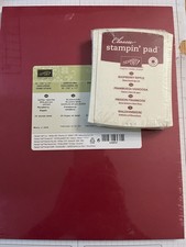 Stampin Up Raspberry Ripple Cardstock Coordinating Stamp Pad, New, Retired