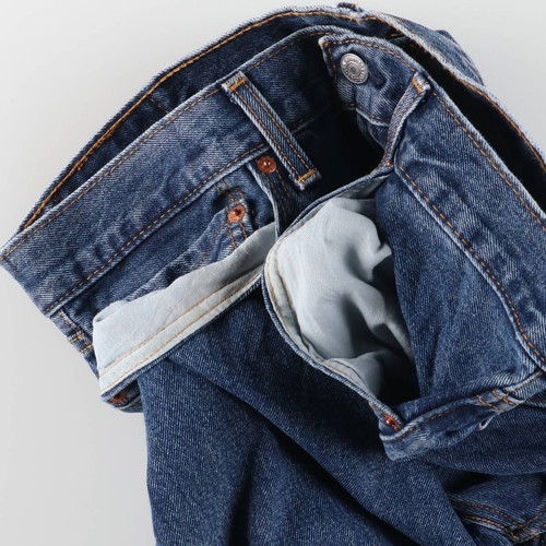Pantalone uomo Levi's 505 denim conico usato W36 (circa) - Foto 6 di 8