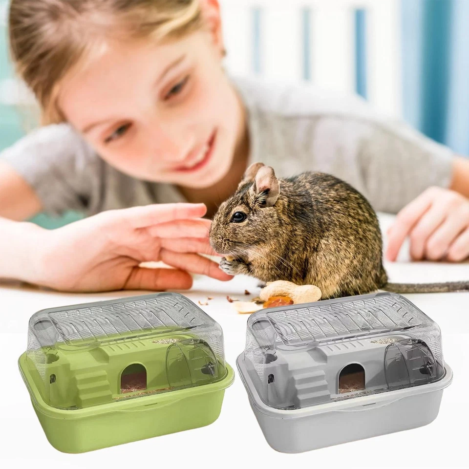 Jaula para hámsters hámster hábitat jaula con 2 niveles rueda silenciosa Foto 3 de 4