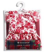 American Girl 18" Doll Dress Red Floral Toile Janie and Jack Collection New