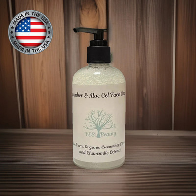 Face Cleanser w/Organic Cucumber & Aloe Gel - Gently Refreshing - 9 oz.