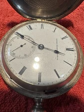 1868 US Watch Co. Marion NJ, Coin silver case, Key wind & set.  Size 18