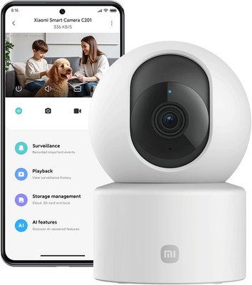 XIAOMI C201 1080P WLAN IP Kamera Indoor, Schwenkbar 360°, Farbnachtsicht, Hausti