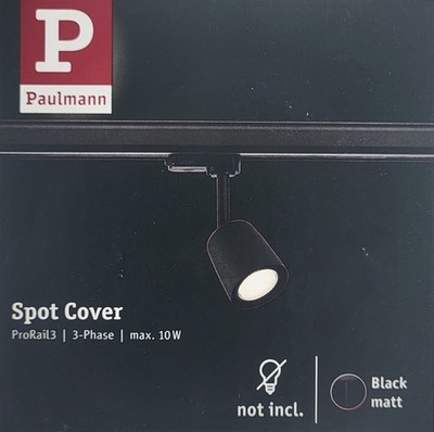 Schie­nen­spot Paulmann 955.32 ProRail3 Cover GU10 max. 10W dimmbar Schwarz Neu