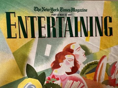 Vintage 1987 Beefeater  NY Times May 17 ENTERTAINING