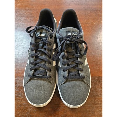 Adidas Daily 2.0 Mens Charcoal Grey Canvas Low Top Sneakers DB0161