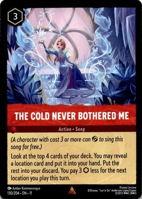 The Cold Never Bothered Me NM/M R 130/204 Winterspell Lorcana