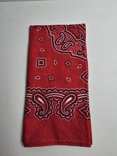 Vintage Red Paisley Handkerchief/Bandana Made In Japan