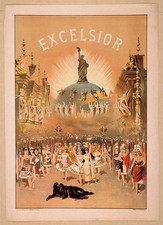 Foto: Excelsior Póster Estatua de la Libertad Mujeres Disfraz Desfile c1884