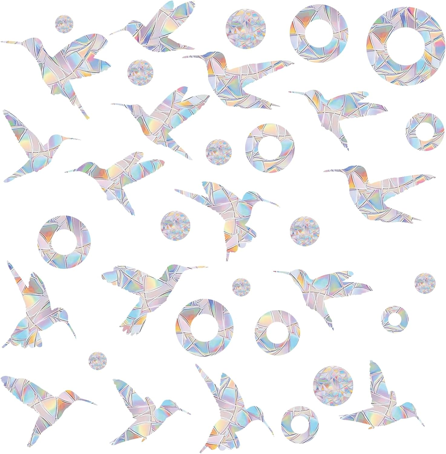 72 Pcs Window Decals to Prevent Bird Strikes - Anti-Collision Window ...