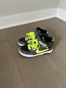 Nike SB Mogan Mid 2 Jr Grey Black & Neon Green 645025-007 Youth Size 1Y