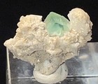 ATTRACTIVE GEM FLUORITE ON FELDSPAR THUMBNAIL ERONGO MTN AREA,NAMIBIA — photo 3