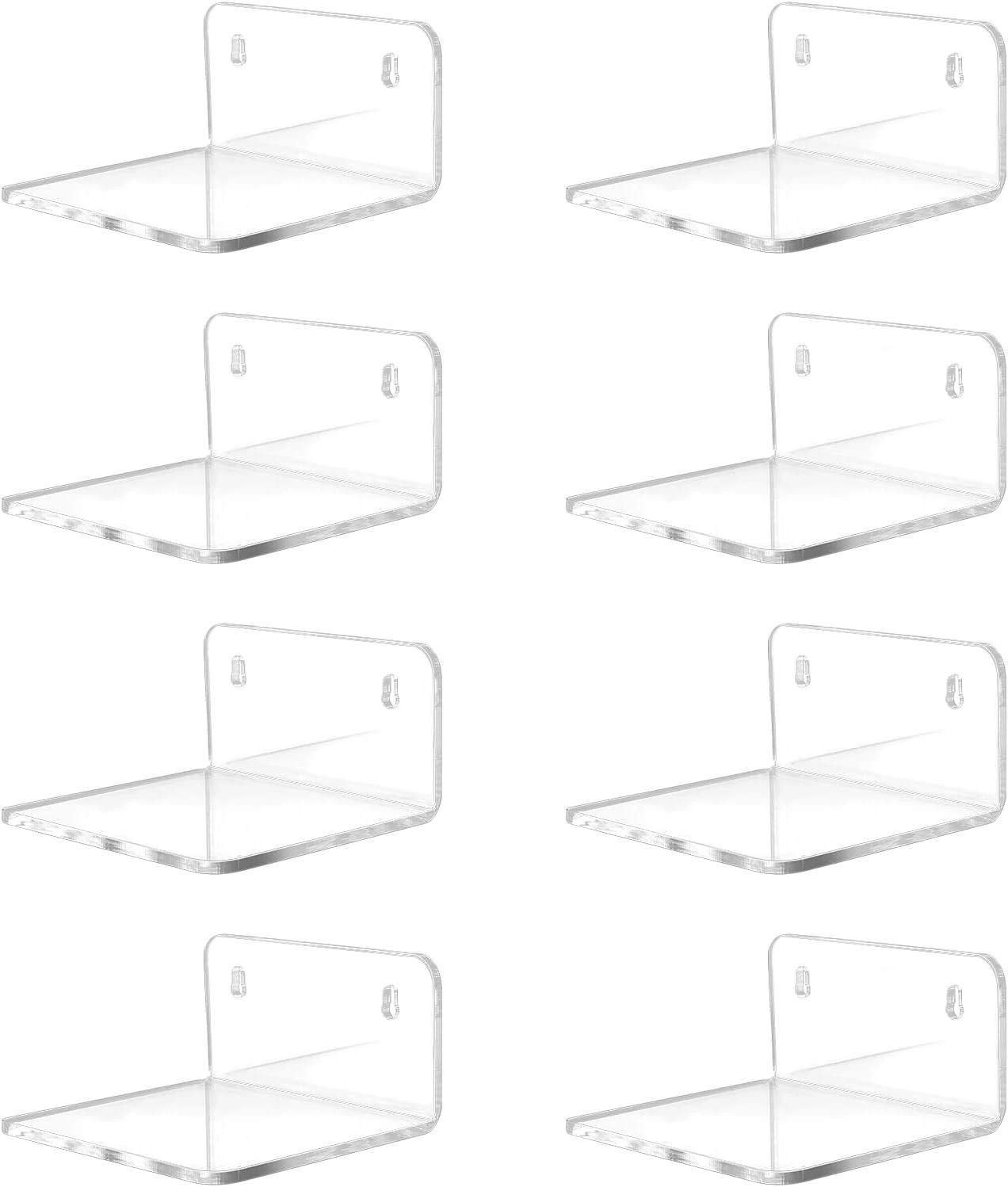 Acrylic Small Shelf,Mini Floating Wall Shelf,Wall Mounted Storage Shelf,For Pop