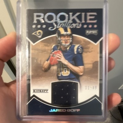 2016 Panini Playoff Jared Goff Rookie Stallions Kick Off Patch /49 Rams