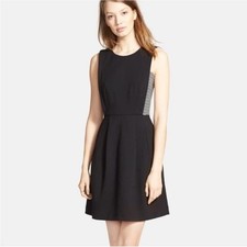 Madewell | Abroad Black Sleeveless Dress with Striped Sides Size 8