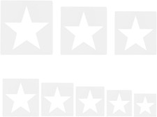 8 PCS Large Star Stencil, Star Stencils Different Sizes, Stars Template Stencil,