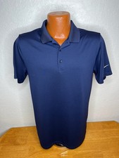 Men's Nike Golf Standard Fit Dri Fit S/S Polo/Golf Shirt Small S Navy Polyester