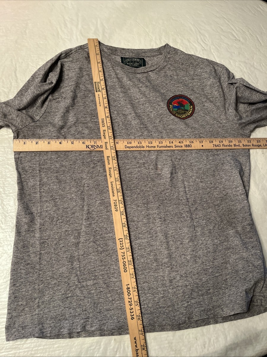 Y Ralph Lauren Polo Country Sportsman Terrain long sleeve gray shirt