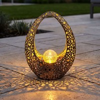 Solarleuchte Gartendeko AußEnlampe Orientalisch Bronze Led Balkonleuchte Gold