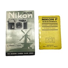 Vintage 2 Camera Books The Nikon Guide 1967 F Nikkormat Yellow Pocket Companion