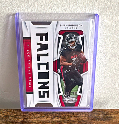 Panini 2025 Certified Bijan Robinson Piece of the Game MEM POG-BRN  /299 Falcons