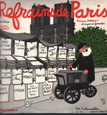 Francois Babault Et Son Grande Orchestre With Janine Grenet Refrains de Paris LP