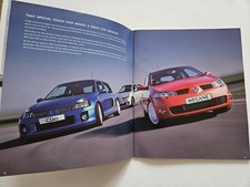 RENAULT CLIO MEGANE 182 CUP 225 V6 SALES BROCHURE 2004