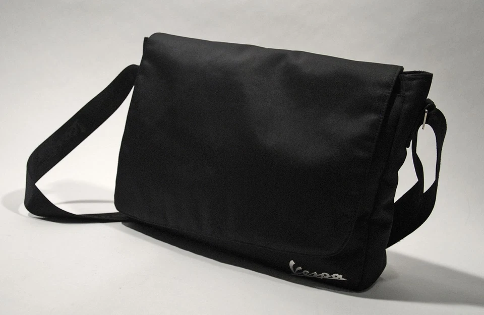 Vespa Schultertasche Umhängetasche Messenger Bag Schwarz Neuwertig - Bild 2 von 4