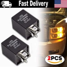 2 PACK 5-Pin LED Flasher Relay Fits EP27 FL27 LED Turn Signal Lamps Hyper Flash