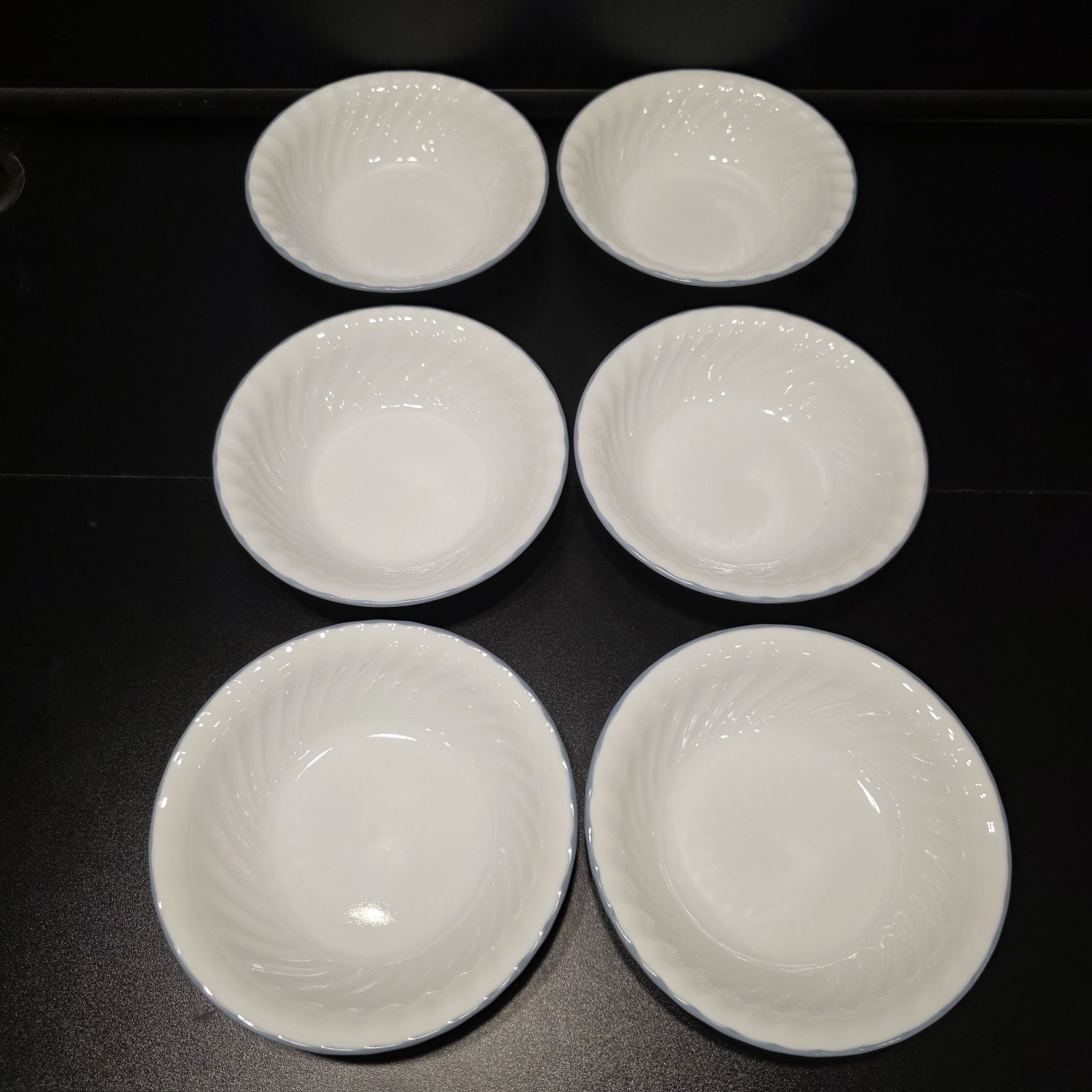 Of 6 White Blue Rim 7" Usa
