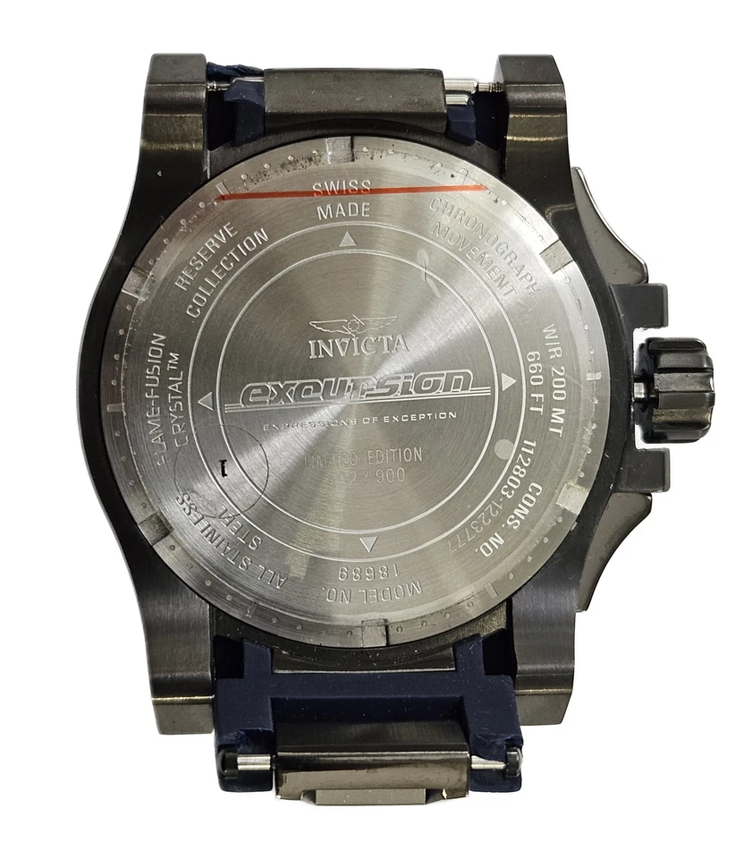 Invicta Reserve 18689 Excursion Le Cronógrafo Suizo Roto Reloj de Hombre Correa - Imagen 2 de 3