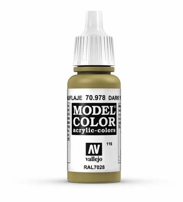 Vallejo Dark Yellow Model Color 17ml Acrylic Paint 70.978