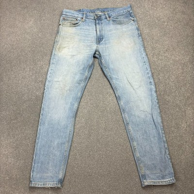 Levis 512 Jeans Erwachsene 33x30 blau Denim Red Tab helle Waschung gerade Hose Herren*