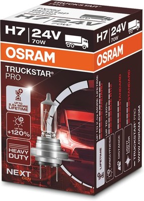 Osram Truckstar Pro H7 Halogenlampe 24V LKW 64215TSP Faltschachtel 1 Stück Lampe