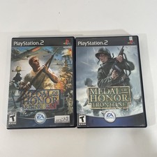 Medal of Honor PS2 Lot Rising Sun No Manual & Frontline CIB Tested