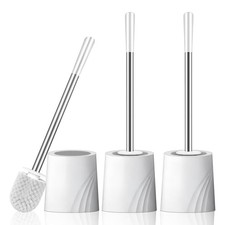 Toilet Brush and Holder Set, 3 Pack Toilet Cleaner Brush, Stainless Steel