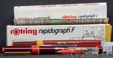 Rotring 156 018 rapidograf F m 0,18 mm - Wypełniacz tuszu / długopis techniczny, pozłacany