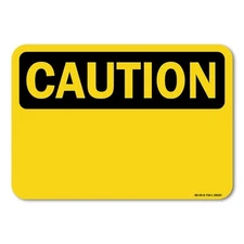 Caution ANSI OSHA ANSI Caution Sign Metal Plastic Decal