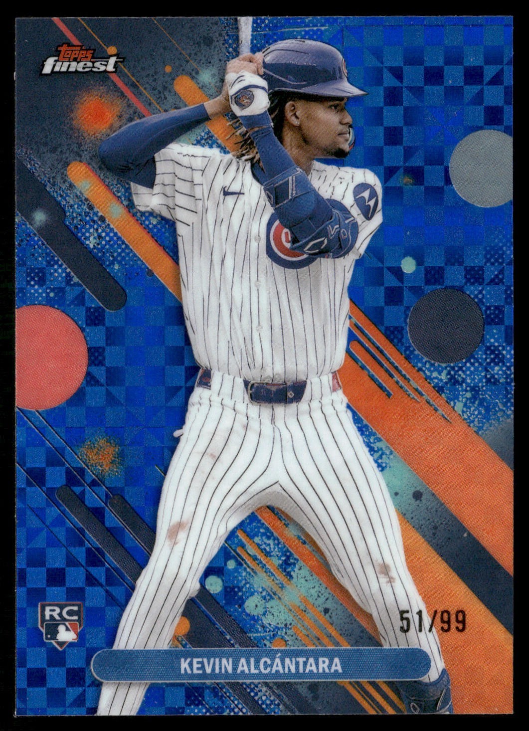2025 Topps Finest - Common Kevin Alcantara #33 Blue Refractor /200 (RC)