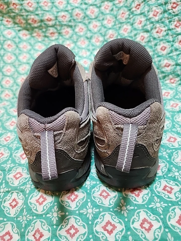 Mujer Salomon Gris Y Verde Goretex Contagrip Senderismo Zapatos Botas Talla 8.5M Foto 4 de 4