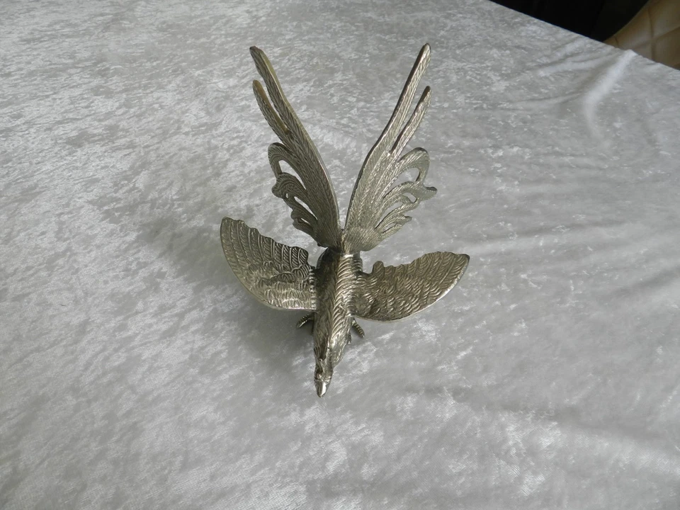 Ancien sujet figurine Coq de combat plaqué argent design Italie année 70 - Photo 2/4