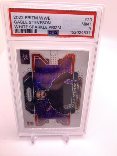 Gable Steveson [White Sparkle Prizm] #23 2022 Panini Prizm WWE card