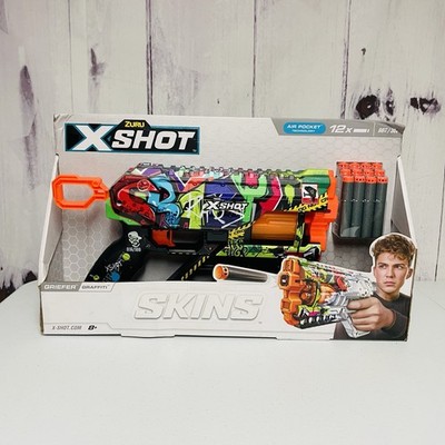 Zuru X-Shot Skins Griefer Graffiti Spray Tag Kids Toy Dart Blaster Gun