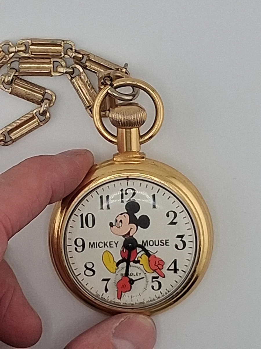 Mickey Mouse Pocket Watch Bradley In Antique Pocket Watches for