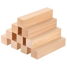 10Pcs Basswood Carving Block, 5"x1"x1" Square Wooden Dowels Blocks for DIY