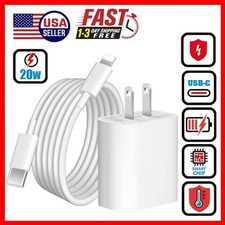 20W Fast Charger USB-C PD Power Adapter 3FT Cable For iPhone 12 13 14 Pro Max