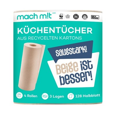 Extra-weiches Toilettenpapier - 3-lagig - 8 Rollen   frei von Bleichmittel
